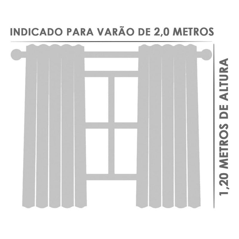 Cortina para Cozinha de Voil com Forro de Microfibra - Conforto e Beleza para o Seu Ambiente